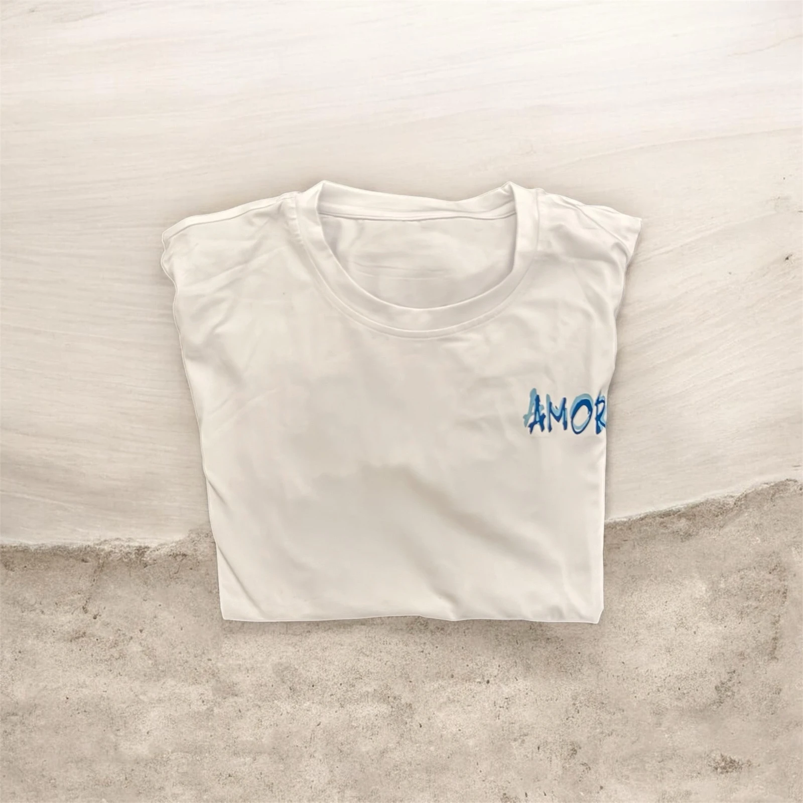 T-Shirt blanc et bleu Taille M 